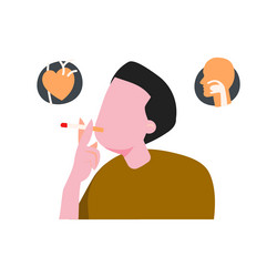 Boy quit smoking Royalty Free Vector Image - VectorStock