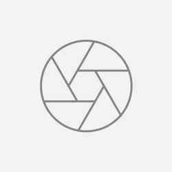 Camera shutter line icon vector