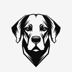 Elegant Dog Head Emblem Vector Image
