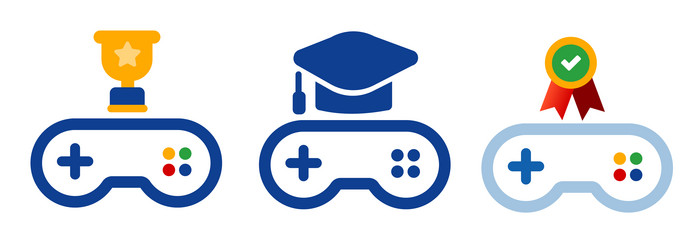 gamification icon interactive engaging education vector