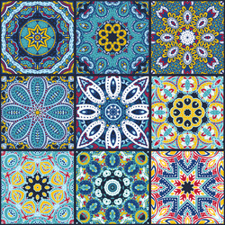 Intricate Patchwork Tile Pattern vector image