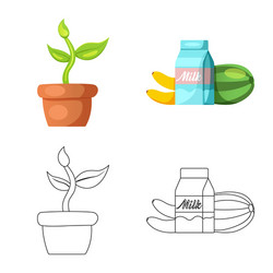 isolated object of and symbol set s vector image