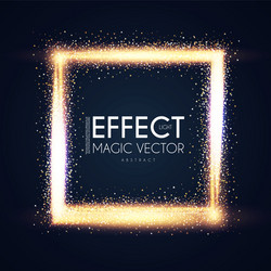magic square light effect glittering and shining vector image