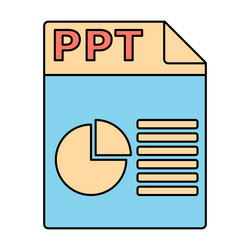 ppt file icon presentation document symbol vector image