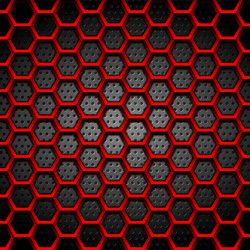 Red Hexagon Tech Texture vector image