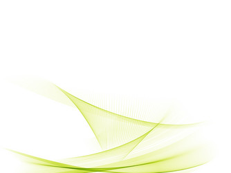 smooth green wave background abstract vector image