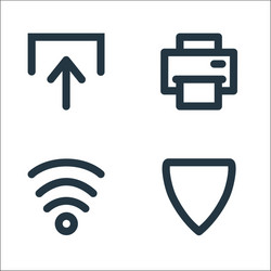 user interface line icons linear set quality vector image