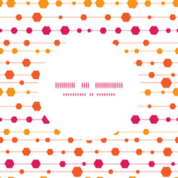 Abstract colorful stripes and shapes circle frame vector