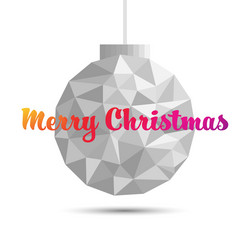 Christmas ball ornaments polygon style vector