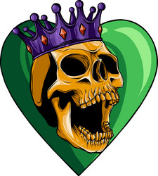 colored draw of human skull Vector Image