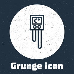 grunge line temperature and humidity sensor icon vector image