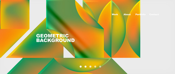 minimal geometric web site page template design vector image