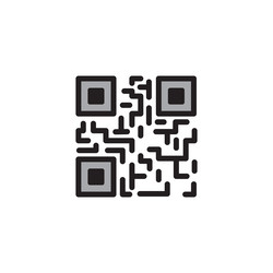 qr code colored icon on white background vector image