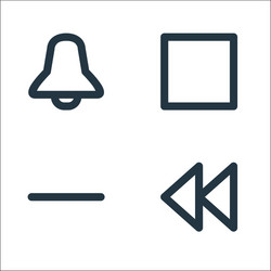 user interface line icons linear set quality vector image