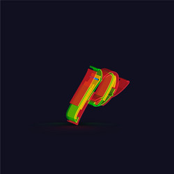 3d colorful character from a fontset vector image