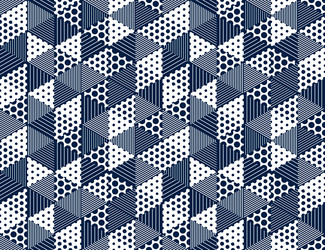 3d dotted cubes seamless pattern background dots vector image
