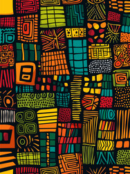 abstract pattern with elements of african style vector image