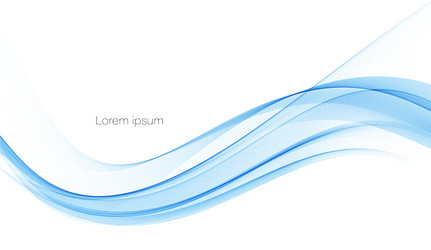 blue color abstract wave design element vector image