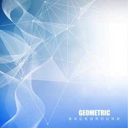 geometric abstract background with connected line vector image