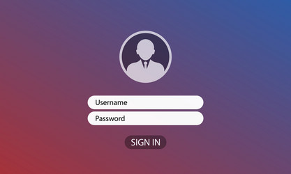 login and password form icon flat on isolated vector image