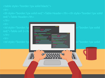 programming coding and web development vector