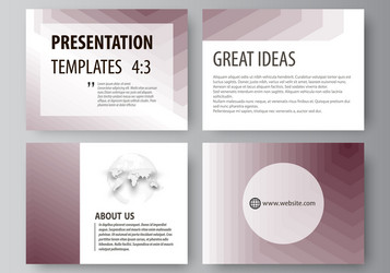 set of business templates for presentation slides vector image