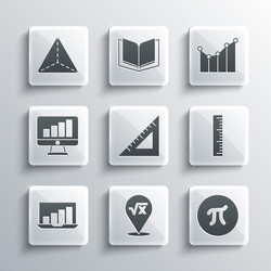 set square root of x glyph pi symbol ruler vector image