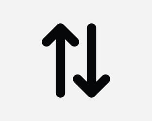 Up and down arrow icon upload download network vector