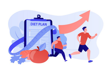 Weight Loss Diet Plan Flat Royalty Free Vector Image