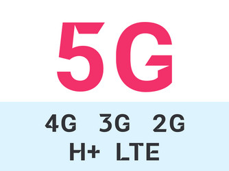 5g and internet mobile network icons vector image