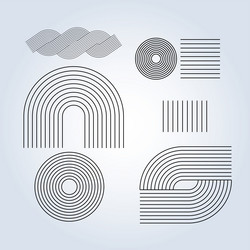 bauhaus pattern abstract geometric linear vector image