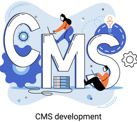 concept of digital content management system cms vector image