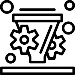 conversion rate optimization linear style icon vector image