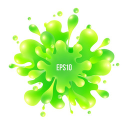 green paint splash isolated on white background vector