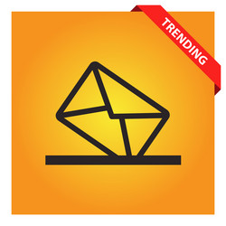 mail box icon for web and mobile vector