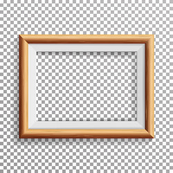 realistic photo frame with soft shadow vector image