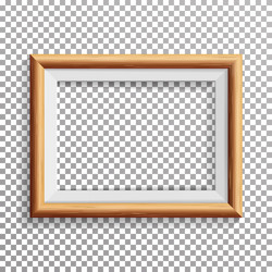 Realistic photo frame with soft shadow vector