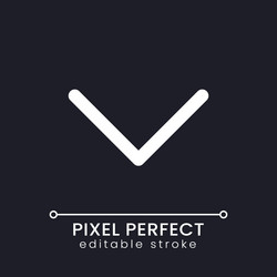 scroll down pixel perfect white linear ui icon vector image