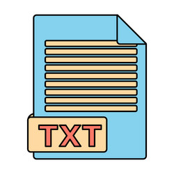 txt file icon symbol for plain text document vector image