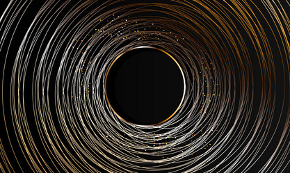 abstract circles lines wavy in round frame vector image