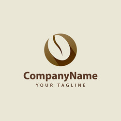 Coffee rose logo Royalty Free Vector Image - VectorStock