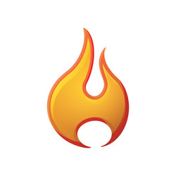 game ui asset gaming user interface fire icon vector image