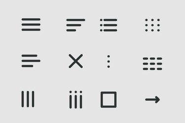 hamburger interface menu simple line minimal ui vector image