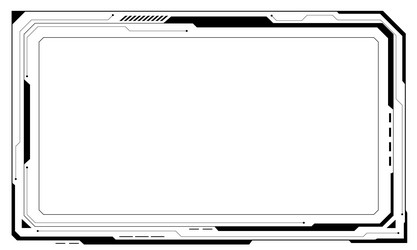 hud frames black user interface elements design vector image