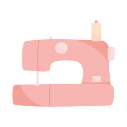 Pink sewing machine vector