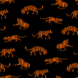 seamless exotic pattern with abstract silhouettes vector image