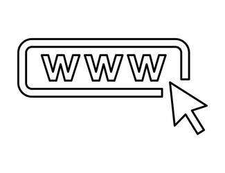 world wide web icon www internet website symbol vector image
