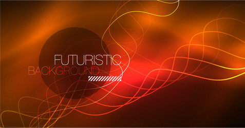 Abstract shiny glowinng color wave design element vector