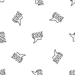 Boo comic text speech bubble pattern seamless vector