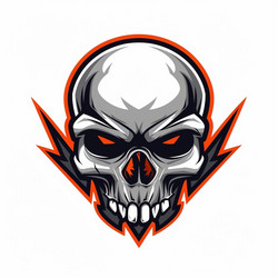 Cyber Sport Skull Logo Vector Image